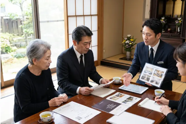 葬儀内容、葬儀日程を葬儀社と打ち合わせをする