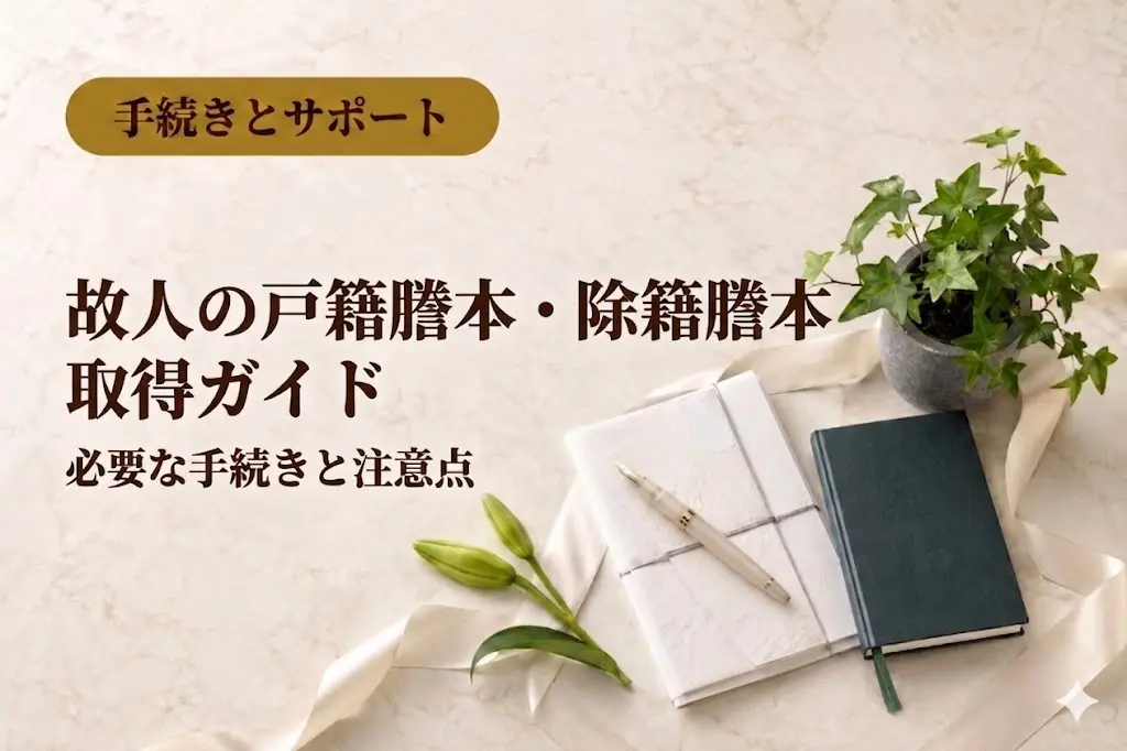 故人の戸籍謄本・除籍謄本取得ガイド：必要な手続きと注意点