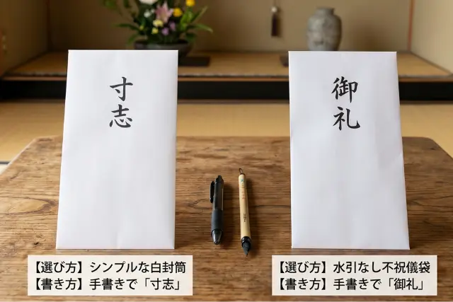 葬儀の心付けを入れる封筒の書き方と選び方
