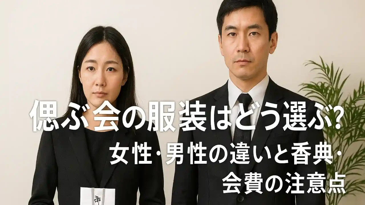 偲ぶ会の服装はどう選ぶ？女性・男性の違いと香典・会費の注意点