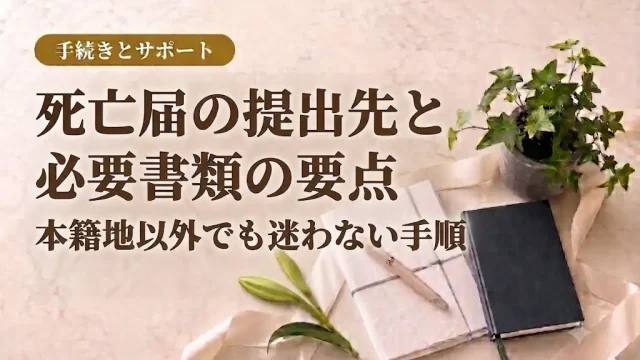 死亡届の提出先と必要書類の要点｜本籍地以外でも迷わない手順
