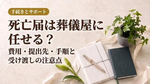 死亡届は葬儀屋に任せる？費用・提出先・手順と受け渡しの注意点