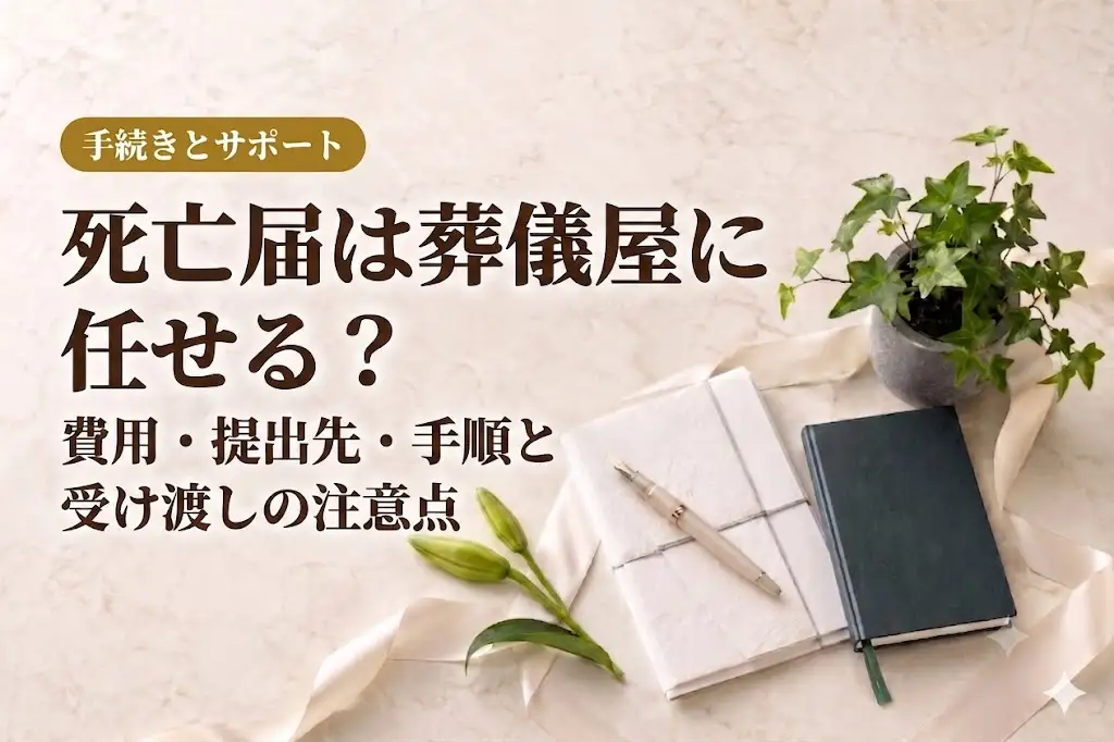 死亡届は葬儀屋に任せる？費用・提出先・手順と受け渡しの注意点