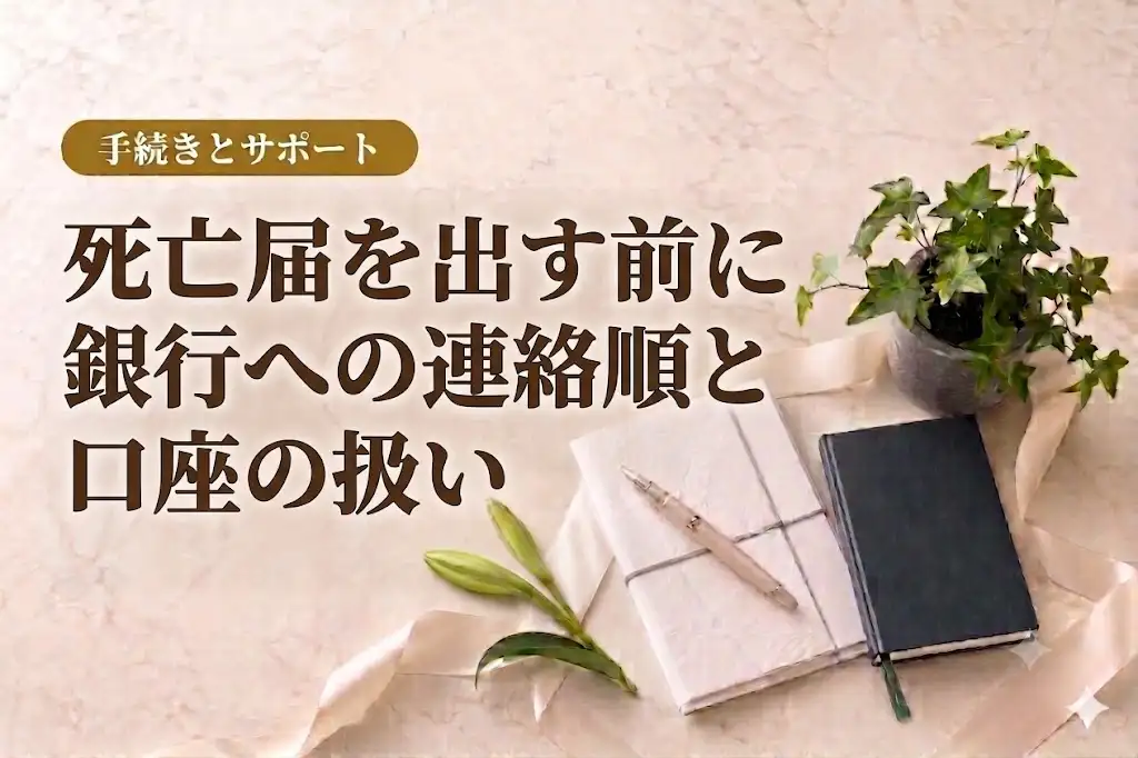 死亡届を出す前に｜銀行への連絡順と口座の扱い