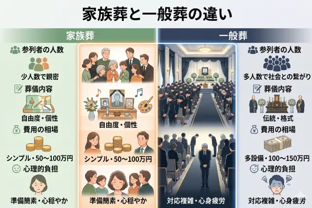 家族葬と一般葬の違い