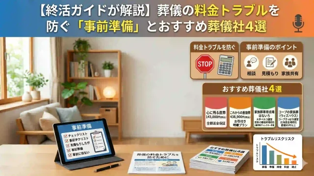 【終活ガイドが解説】葬儀の料金トラブルを防ぐ「事前準備」とおすすめ葬儀社4選