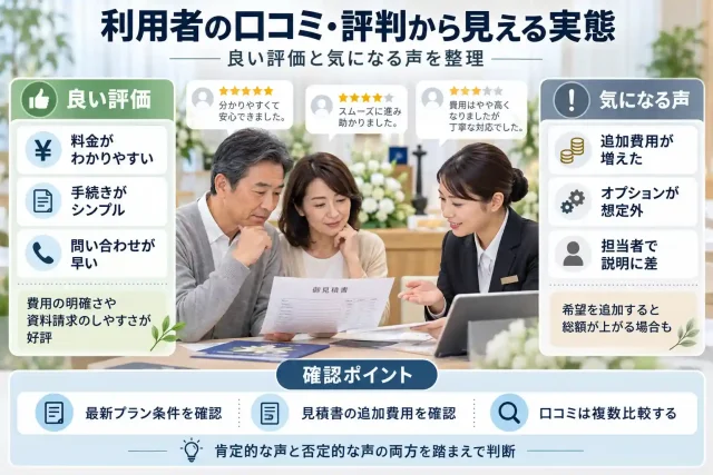 利用者の口コミ・評判まとめインフォグラフィック